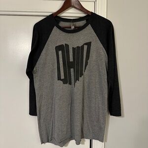 Next Level Apparel Ohio 3/4 Tri-Blend Baseball Shirt - M